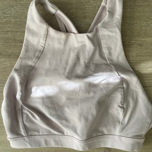 Light Pink Lululemon High-neck Sports Bra Sz 2